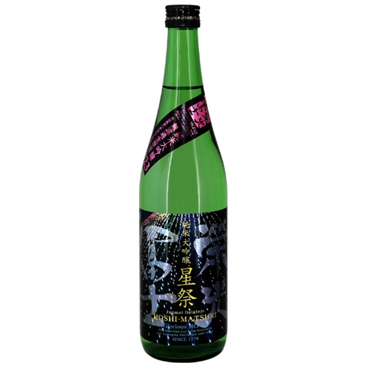 榮光富士 星祭 純米大吟釀 無濾過生原酒 酒瓶正面商品圖