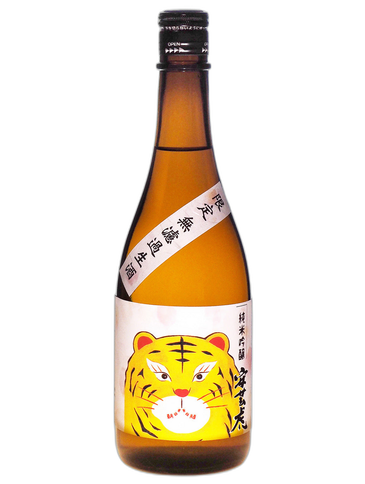 安藝虎 朝日 純米吟釀 無濾過生酒 酒瓶正面商品圖