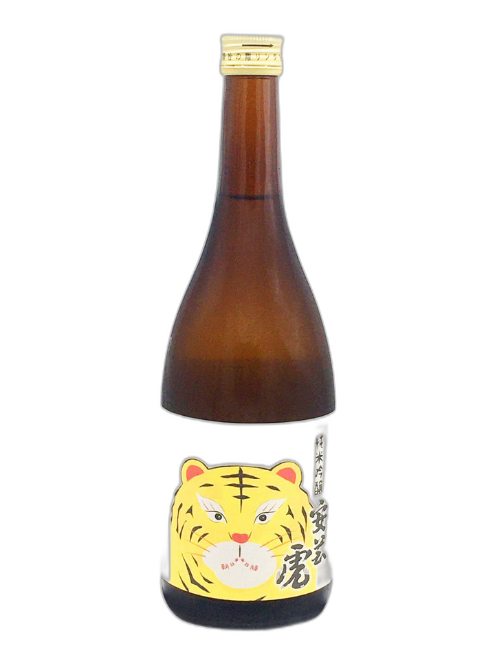 安藝虎 朝日 純米吟釀 酒瓶正面商品圖