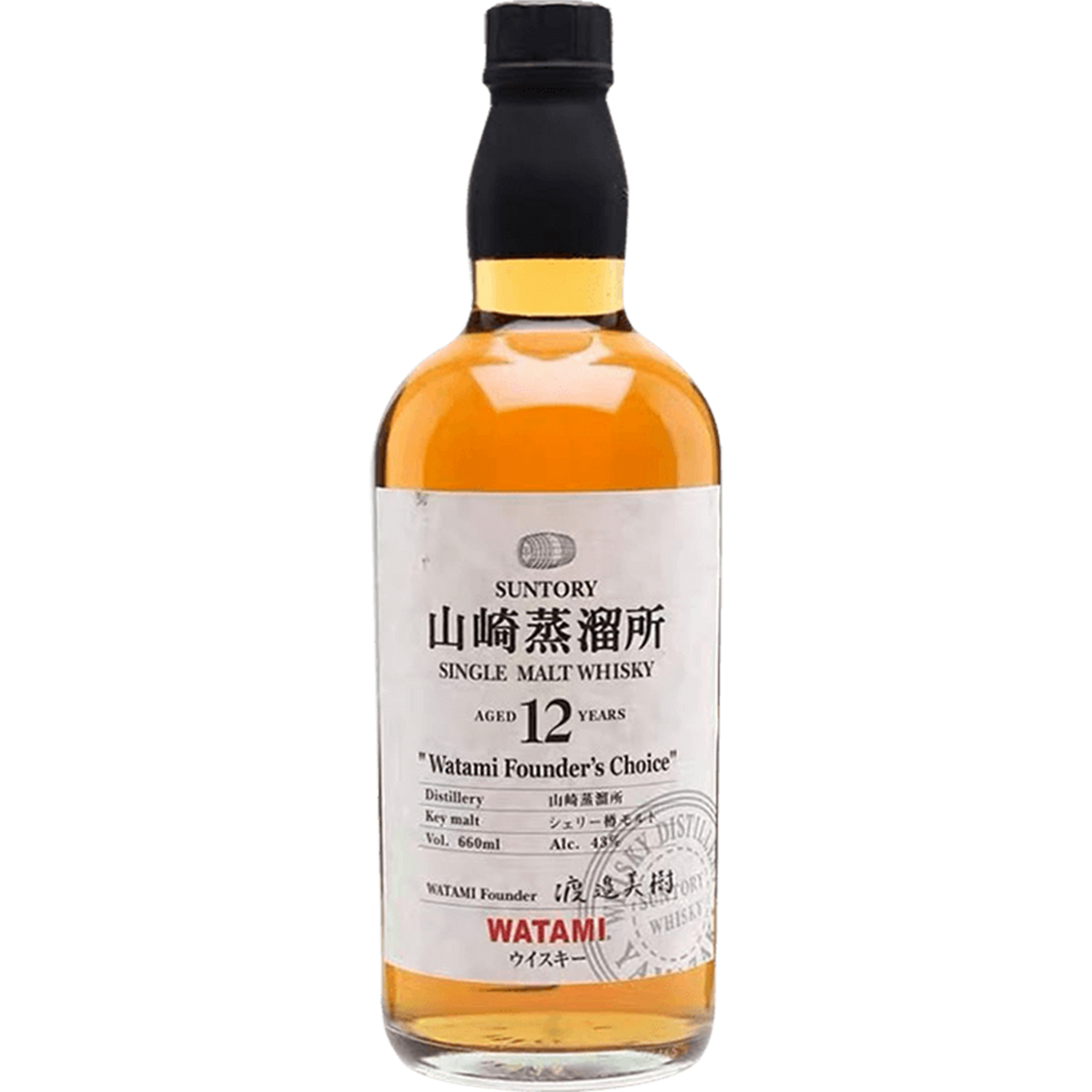 山崎12年 渡邊美樹 Japanese single malt Whisky 酒瓶正面商品圖