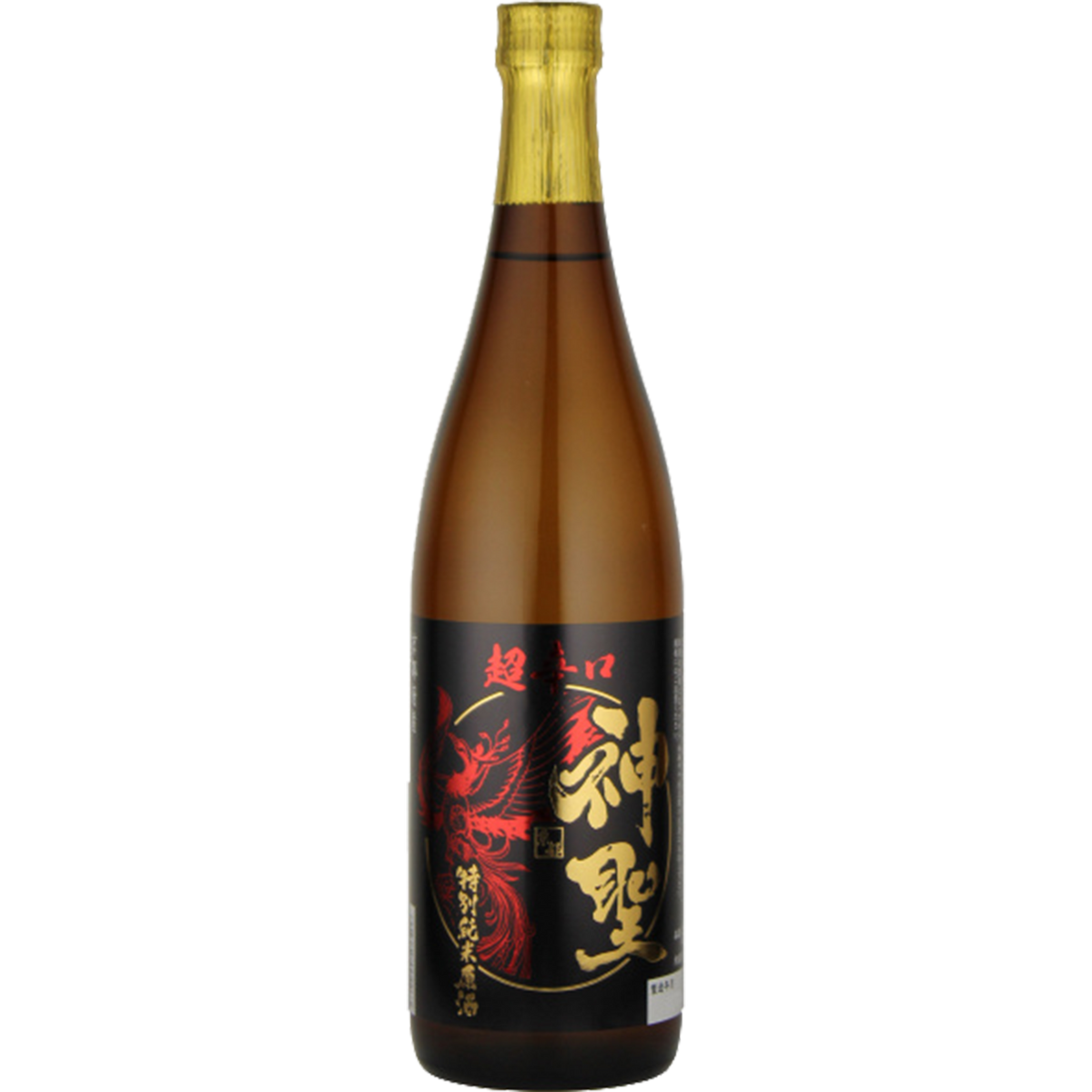 神聖特別純米 超辛口 朱雀 酒瓶正面商品圖