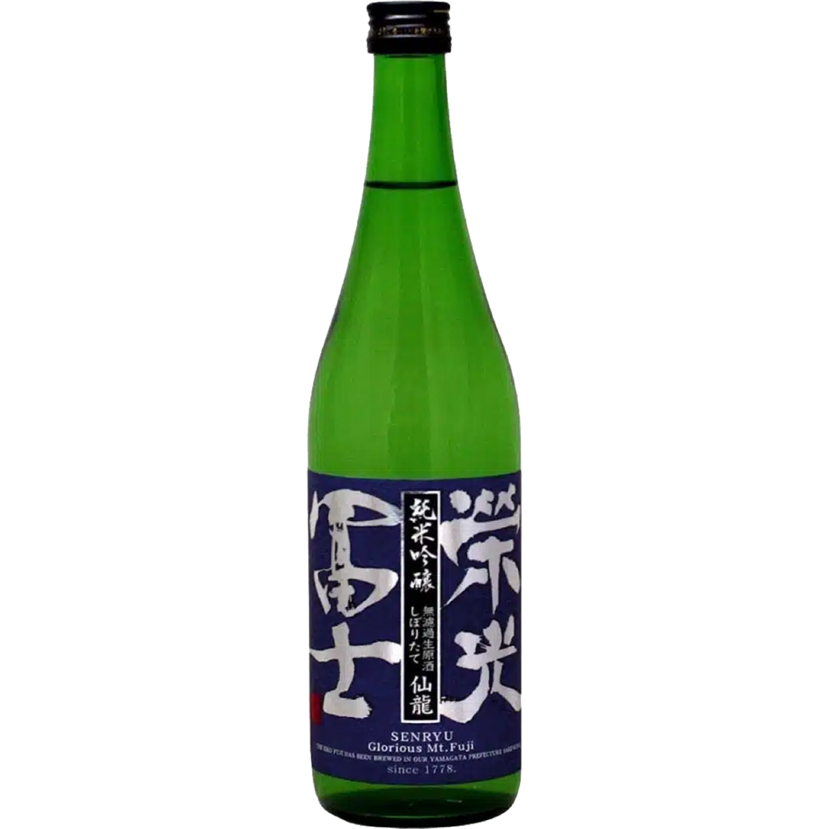 榮光富士 仙龍 しぼりたて 無濾過生原酒 酒瓶正面商品圖
