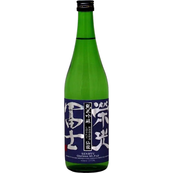 榮光富士 仙龍 しぼりたて 無濾過生原酒 酒瓶正面商品圖
