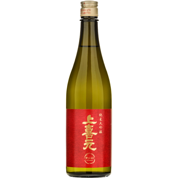 上喜元 純米大吟釀 愛山40 酒瓶正面商品圖