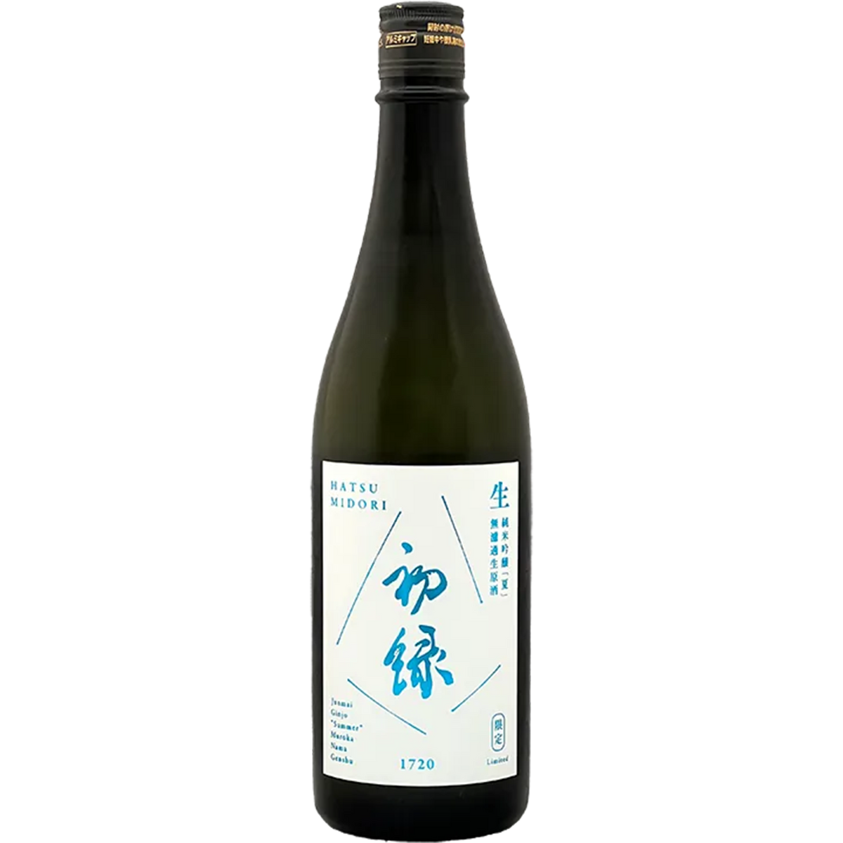 奥飛騨 限定 初綠 夏純吟 無濾過生原酒 酒瓶正面商品圖