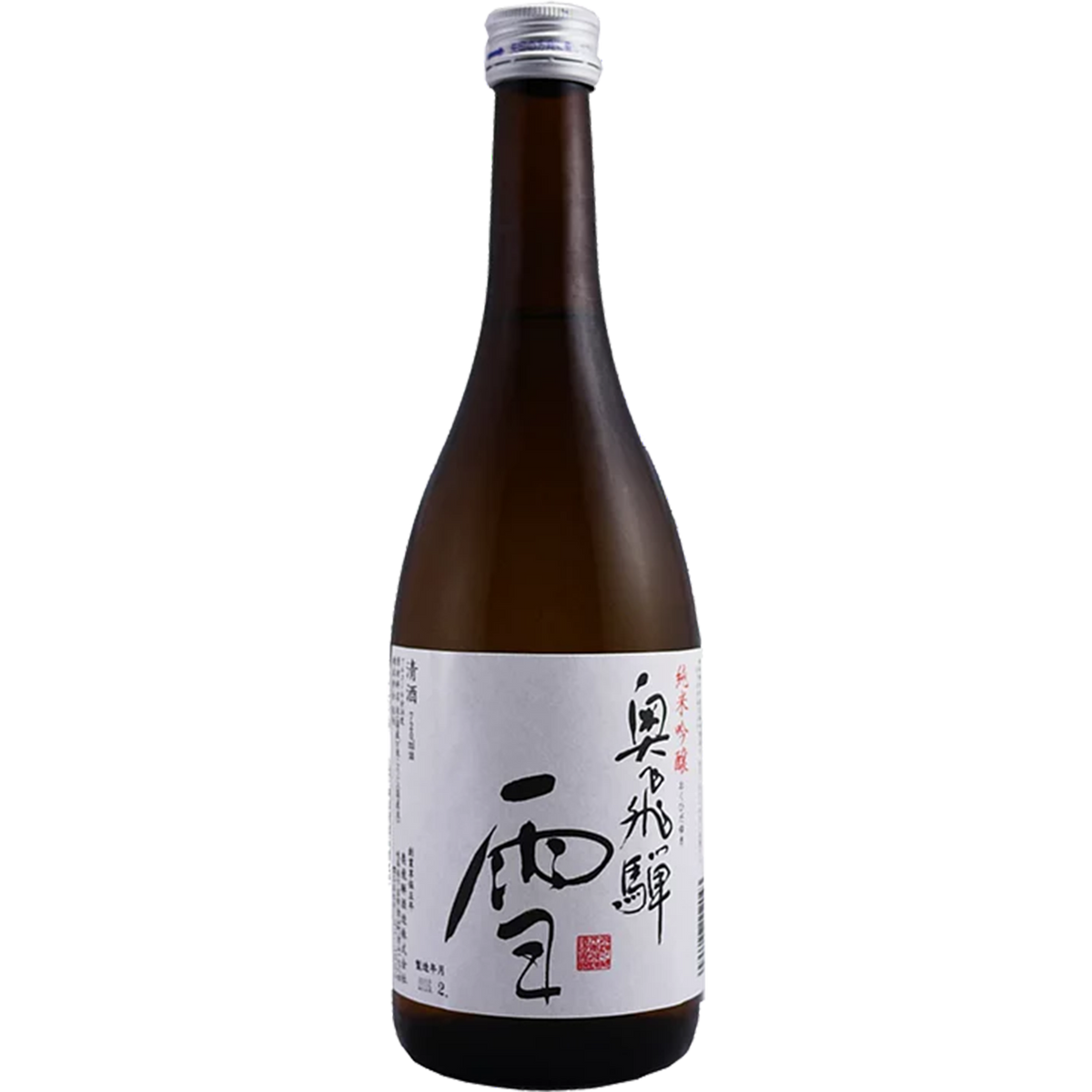 奧飛驒 純米吟釀 雪 酒瓶正面商品圖