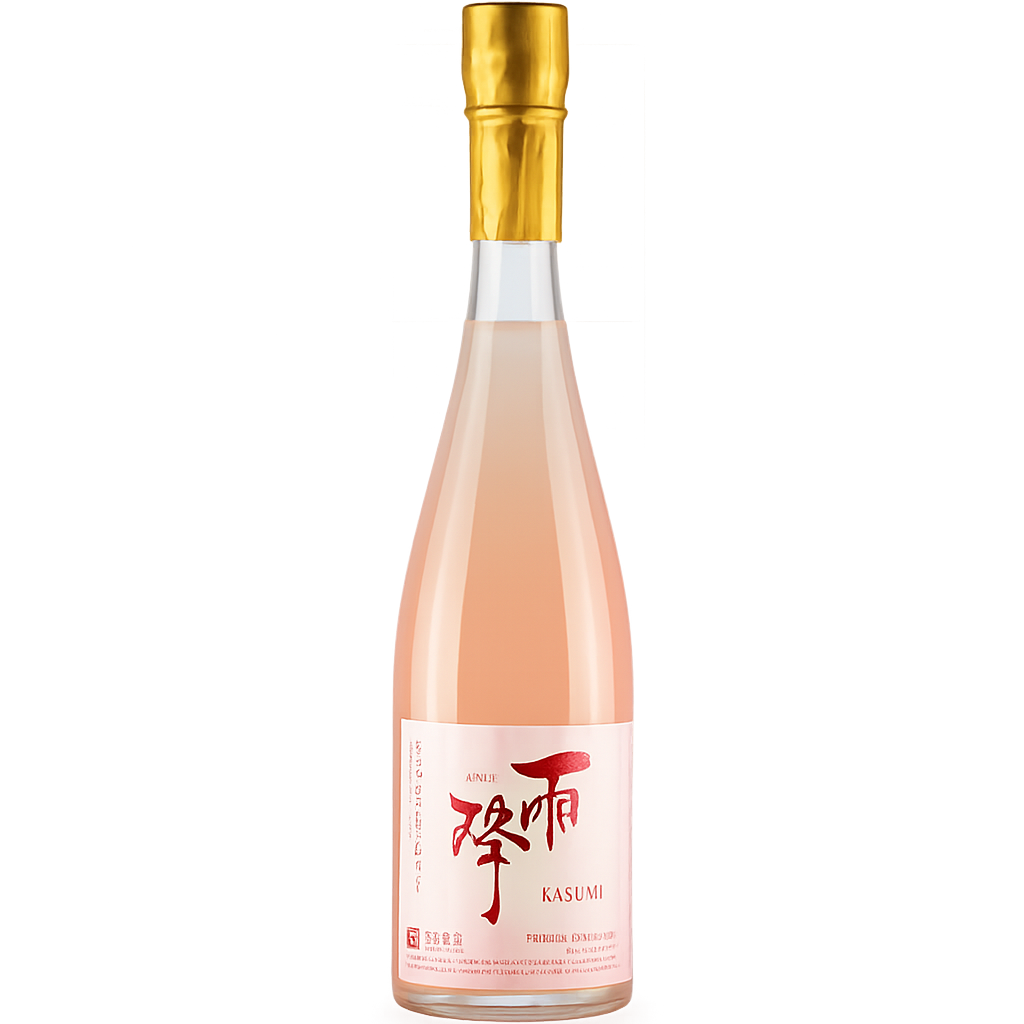 雨降 桃色純米 かすみさけ 酒瓶正面商品圖