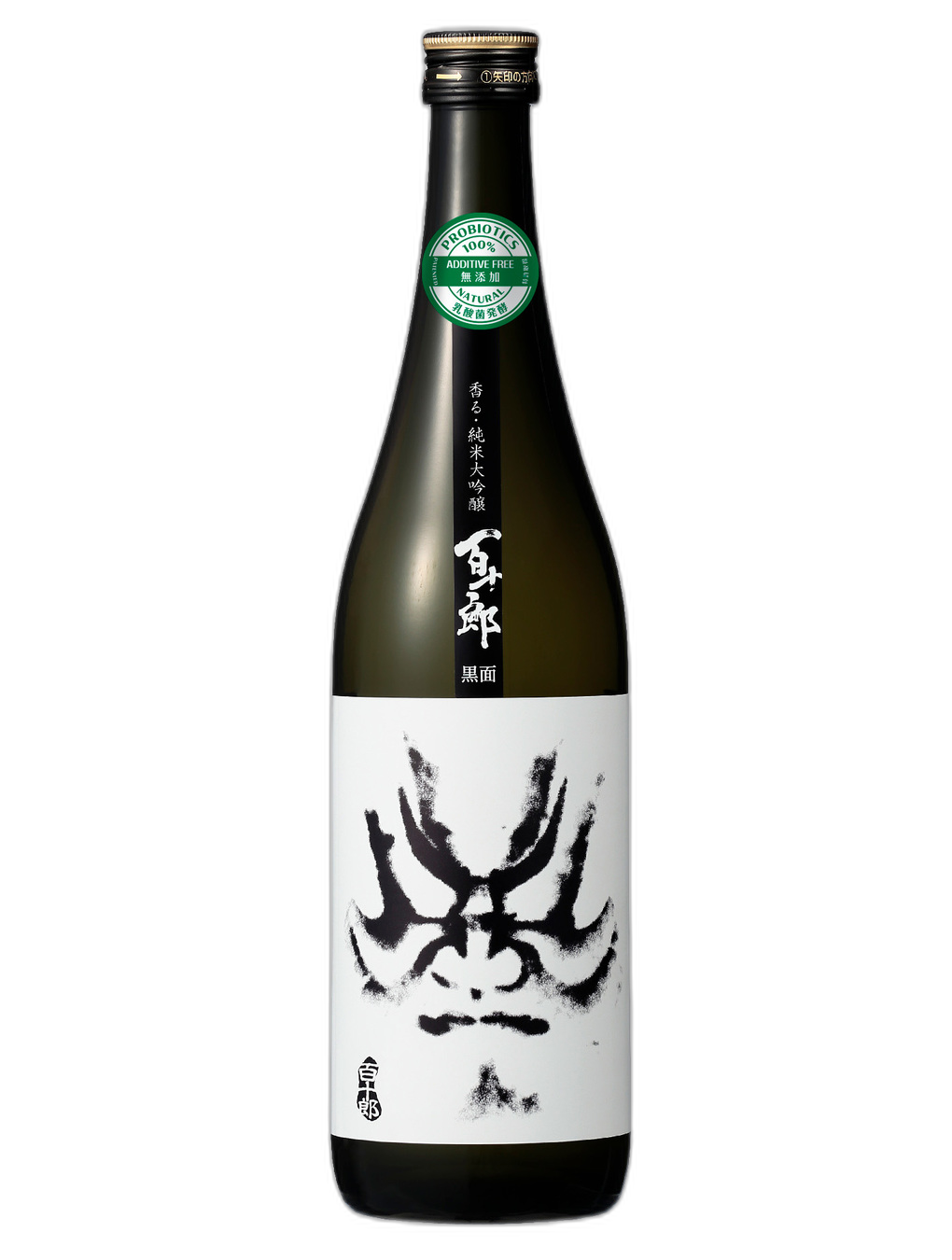百十郎 純米大吟釀 黑面 酒瓶正面商品圖