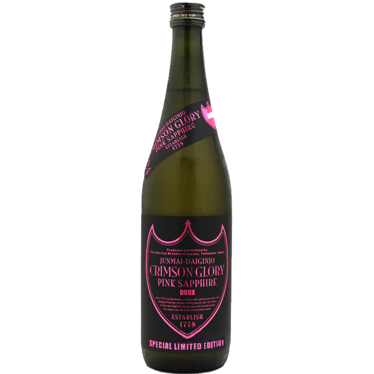 榮光富士 Crimson Glory 純米大吟釀 無濾過原酒 (赤色酵母) 酒瓶正面商品圖