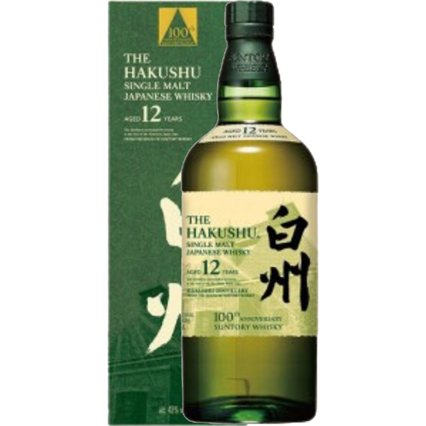 白州 Hakushu 100th Anniversary 12 Year Old Japanese Whisky 酒瓶正面商品圖