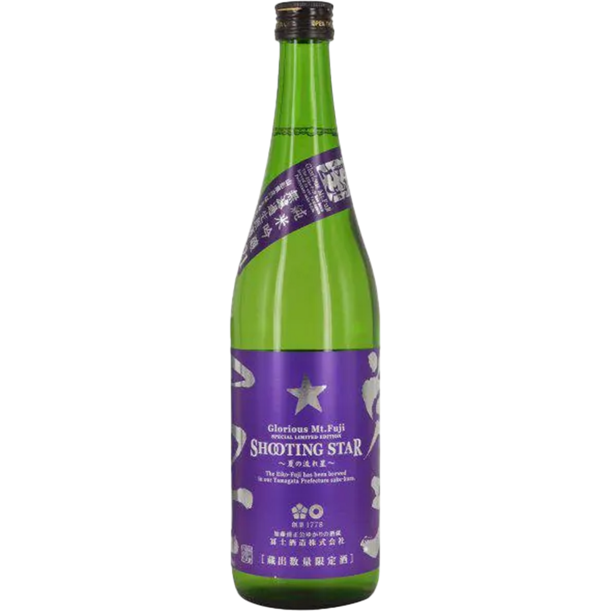榮光富士 SHOOTING STAR 流星 純米吟釀 無濾過生原酒 酒瓶正面商品圖