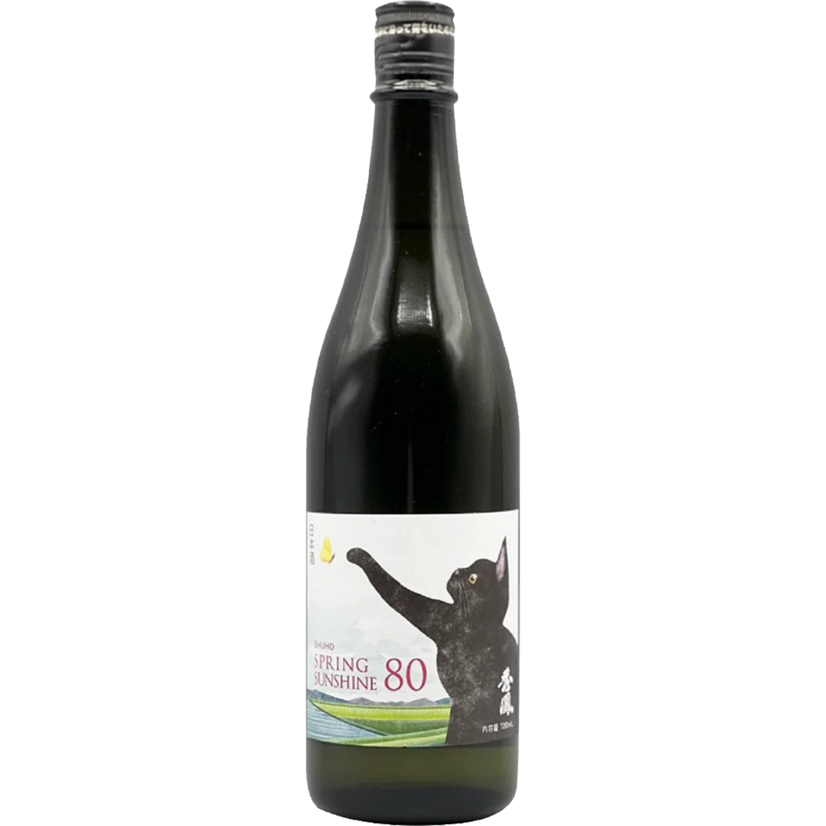 秀鳳 純米 SPRING SUNSHINE 80 酒瓶正面商品圖
