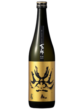 百十郎 純米大吟釀 黑面 GOLD 酒瓶正面商品圖