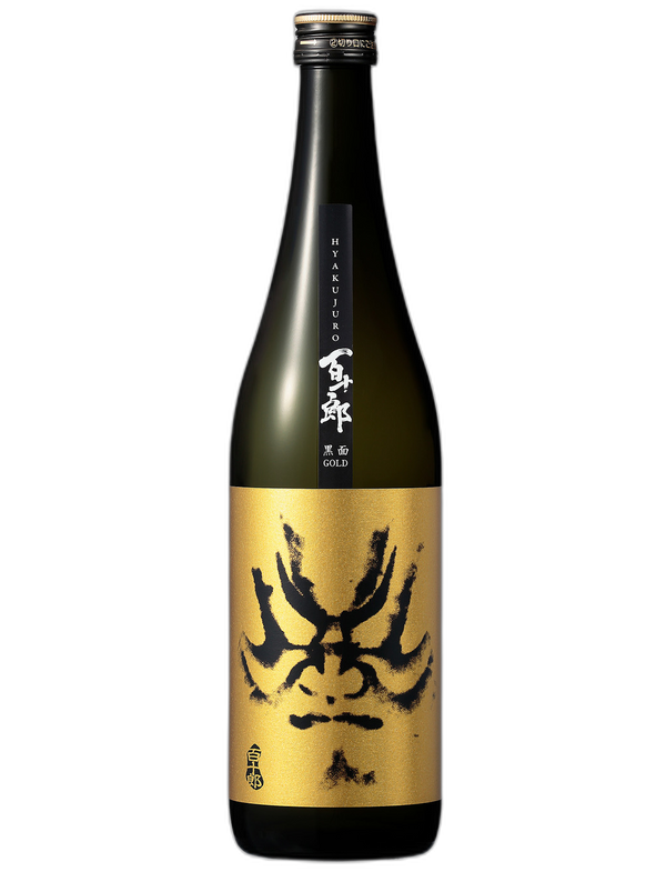 百十郎 純米大吟釀 黑面 GOLD 酒瓶正面商品圖