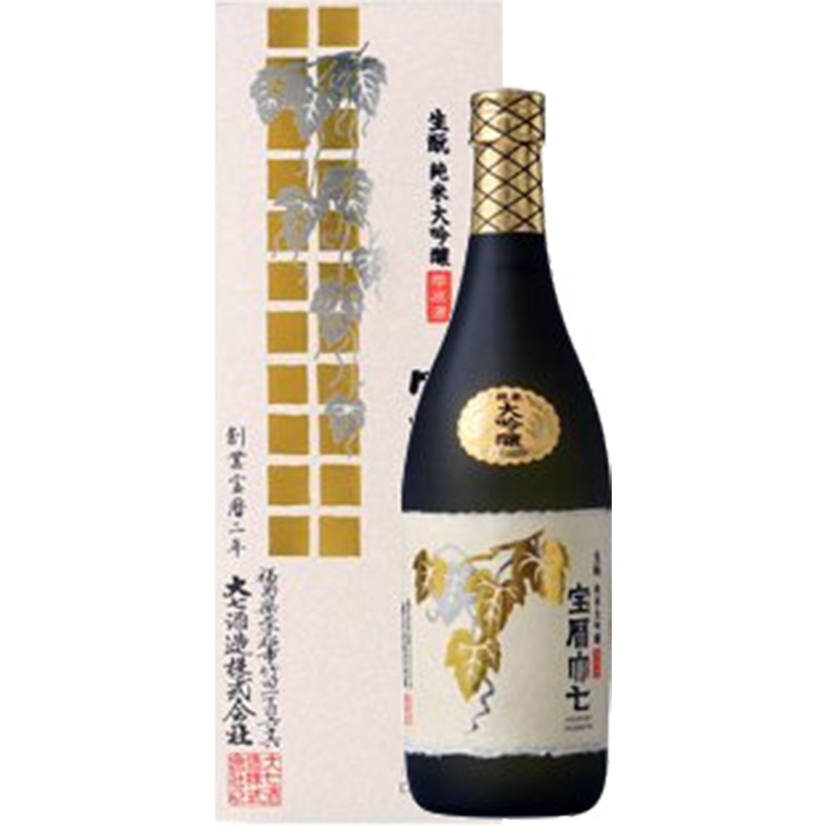 宝暦大七 生酛純米大吟醸酒 雫原酒 酒瓶正面商品圖