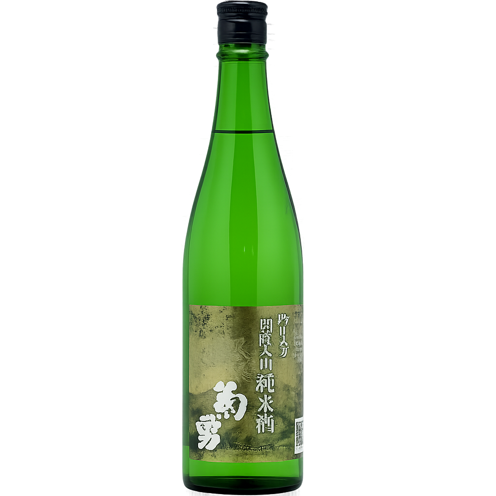 菊勇 雨降大山 純米酒 酒瓶正面商品圖