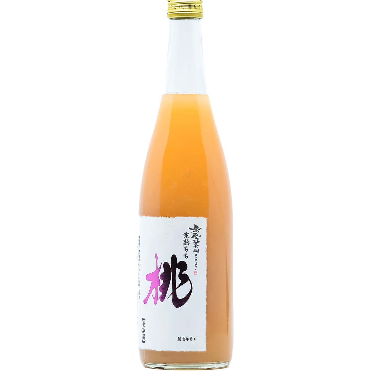 鳳凰美田 完熟蜜桃酒 酒瓶正面商品圖