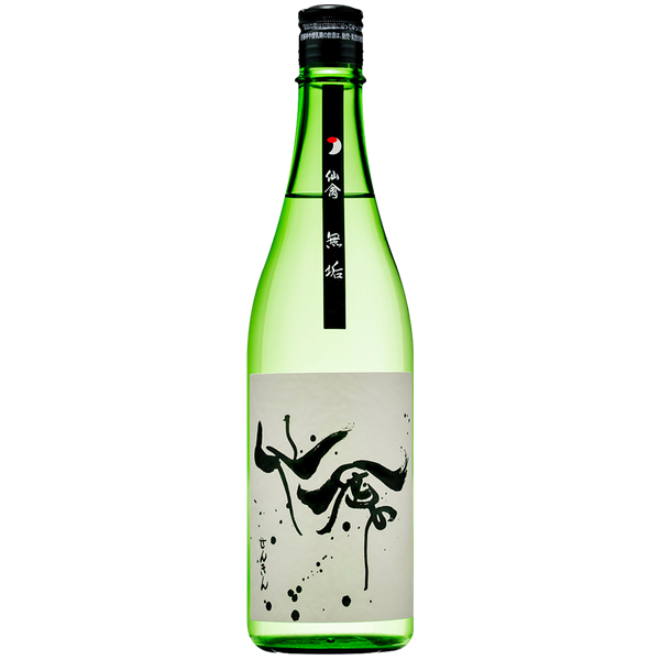 仙禽 モダン 無垢 無濾過原酒 純米酒 酒瓶正面商品圖