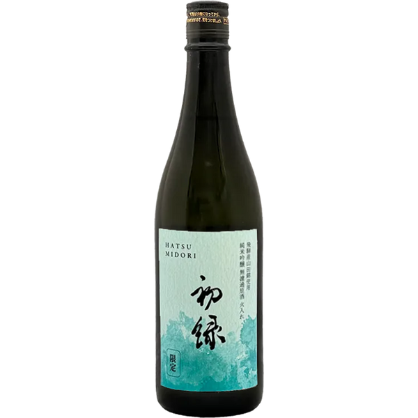奧飛驒 山田錦 限定 初綠 純米吟釀 無慮過原酒 酒瓶正面商品圖