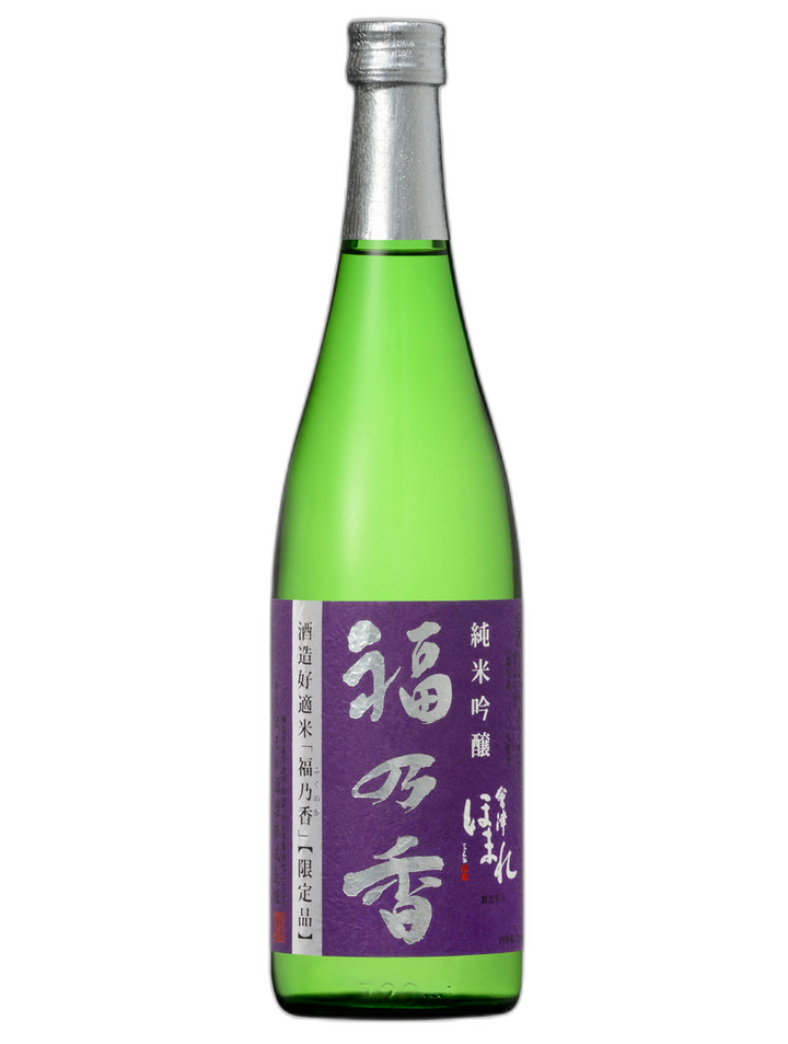 會津譽 純米吟釀 福乃香 酒瓶正面商品圖