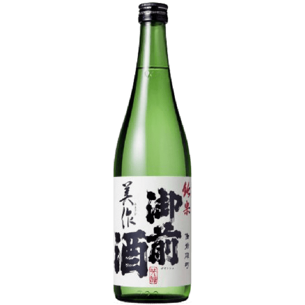 御前酒 純米酒 美作 酒瓶正面商品圖